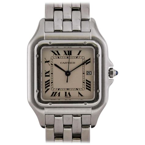 Cartier Stainless Steel Panthere Quartz Wristwatch Ref 1300